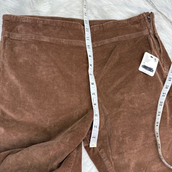 Free People In My Feelings Corduroy Cropped Boot Pants Brown Size M NWT - Picture 5 of 14